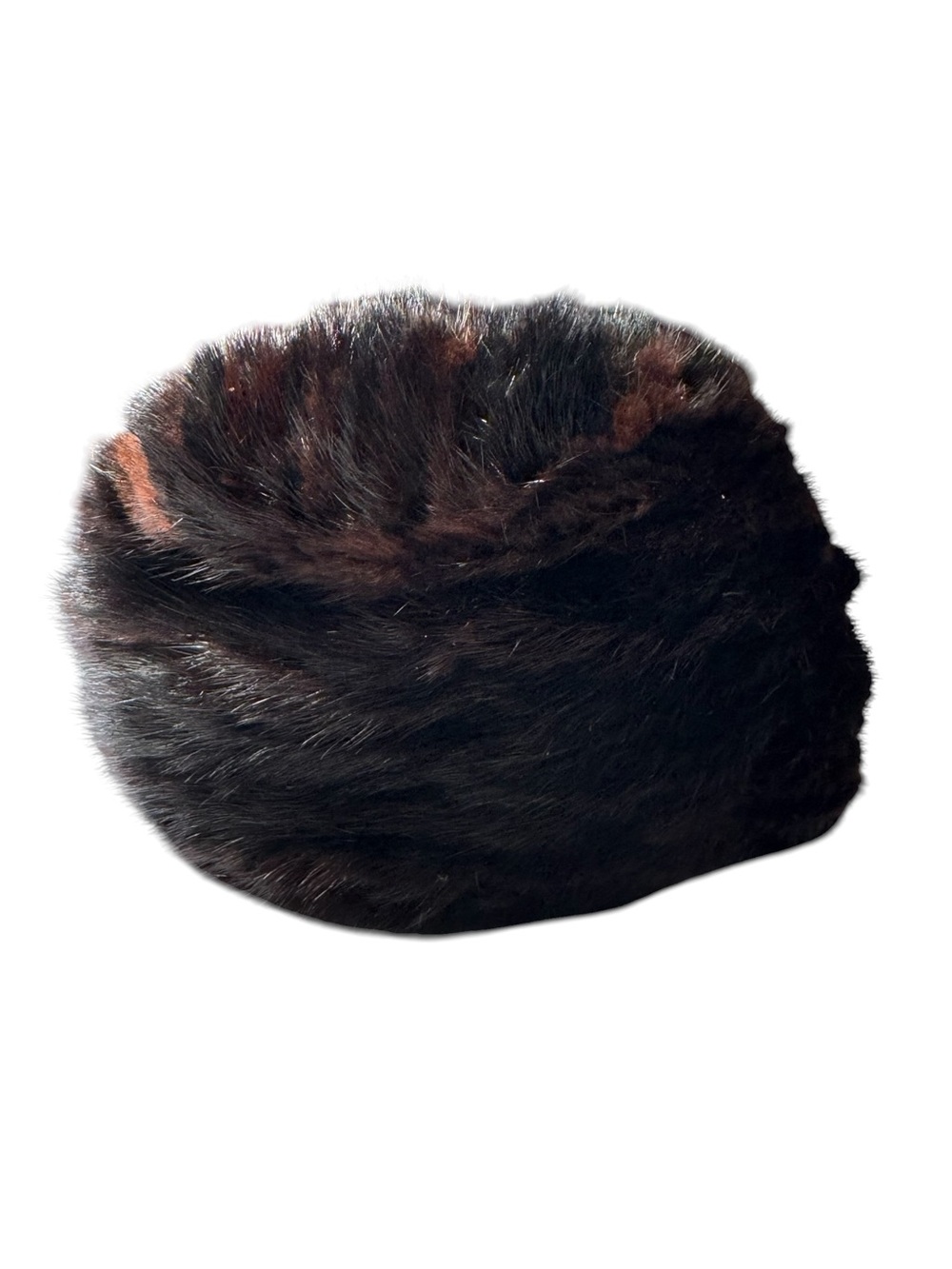 Plush Dark Brown Vintage Saks Fifth Avenue High End Fur Hat 22
